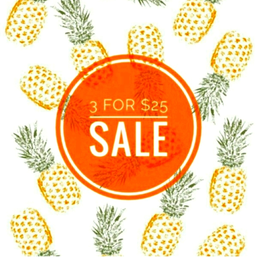 3 for $25 items with this emoji 🔥🔥🔥